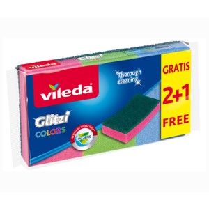 Vileda Estropajo Glitzi Colors 2 + 1 Unds. 2 UD