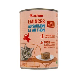 PRODUCTO ALCAMPO Comida para gatos a base de salmón y atún 400 g.