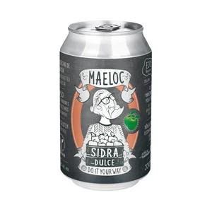 MAELOC Sidra dulce de manzanas gallegas lata 33 cl.