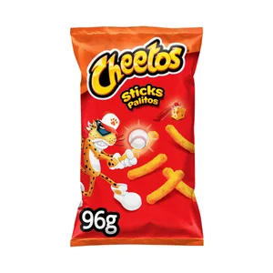 CHEETOS Sticks Snack de palitos de maíz con sabor a queso y ketchup de Matutano 96 g.