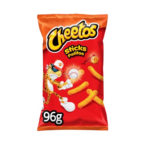 CHEETOS Sticks Snack de palitos de maíz con sabor a queso y ketchup de Matutano 96 g.
