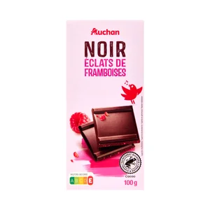 PRODUCTO ALCAMPO Tableta de chocolate negro con frambuesa 100gr