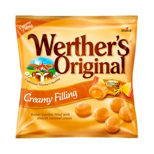 WERTHER"S ORIGINAL Caramelos crujientes rellenos de caramelos 135 g.