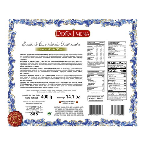 DOÑA JIMENA Surtido de especialidades tradicionales 400 g.  