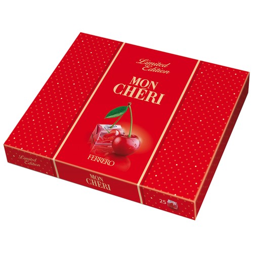 MON CHÉRI Bombones de chocolate con cereza y licor MON CHÉRI 278 g.