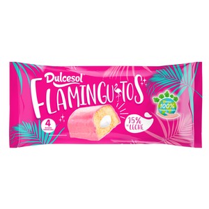 Imagen de DULCESOL Pastelito relleno de crema sabor nata pack de 4 uds. 220 gr,