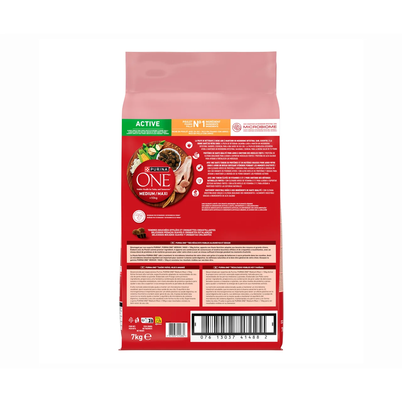 Comida seca para perro tamaño medium-maxi adulto pollo 7 kg