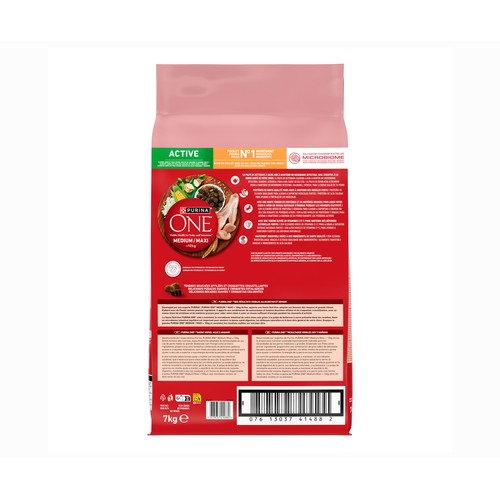 PURINA ONE Comida seca para perro tamaño medium-maxi adulto pollo 7 kg