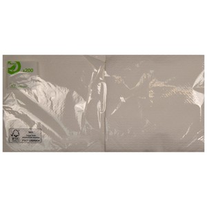 PRODUCTO ECONÓMICO ALCAMPO Servilletas de papel desechables blancas, 1 capa 30 X 30 cm PRODUCTO ECONÓMICO ALCAMPO 200 uds.