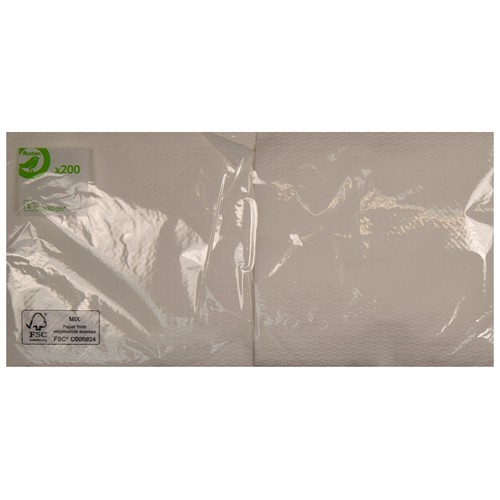 Servilletas de papel desechables blancas, 1 capa 30 X 30 cm PRODUCTO ECONÓMICO ALCAMPO 200 uds.