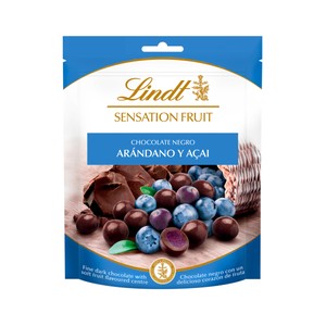 LINDT Bolas de chocolate rellenas de arándanos y açai 150 g.