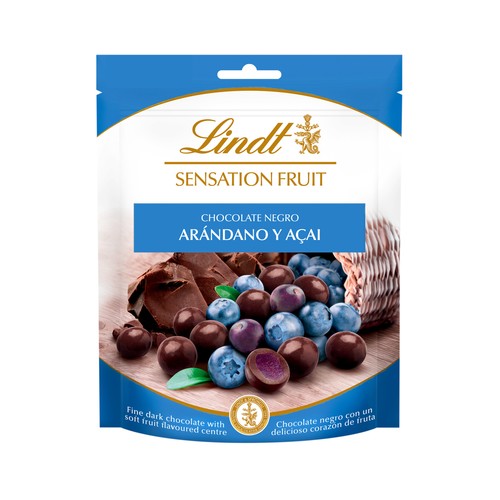 LINDT Bolas de chocolate rellenas de arándanos y açai 150 g.