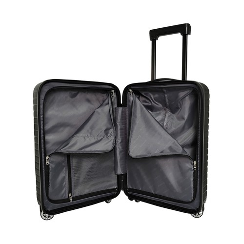 Maleta de cabina tipo trolley  8 ruedas multifunctional  55cm negro. AIRPORT