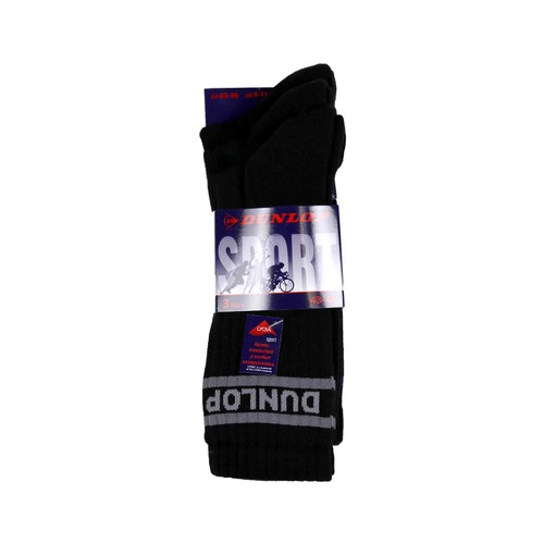 Lote de 3 pares de calcetines deportivos para hombre DUNLOP, talla 43/46.