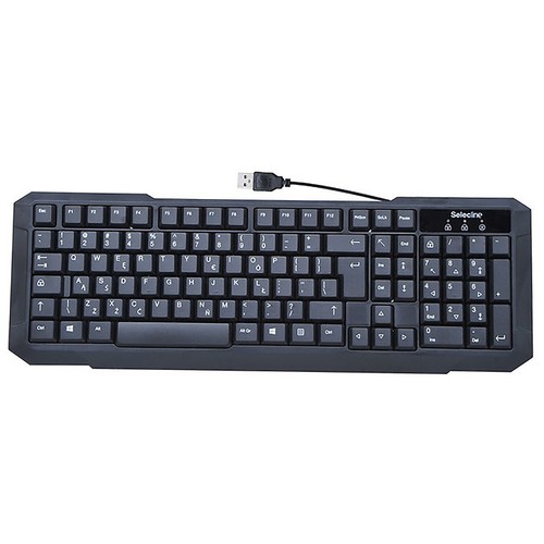 Teclado con cable SELECLINE, conexión usb.