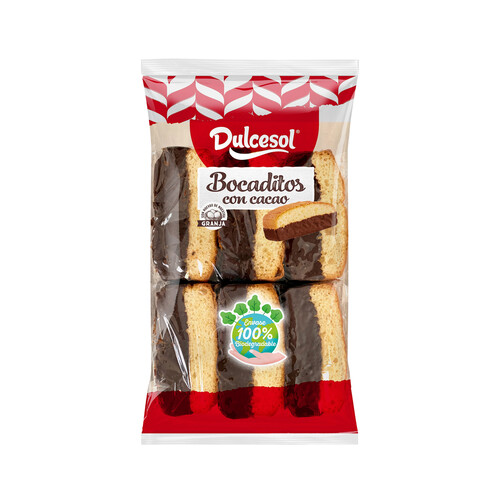 DULCESOL Bocaditos con cacao DULCESOL 12 unidades 330 gramos