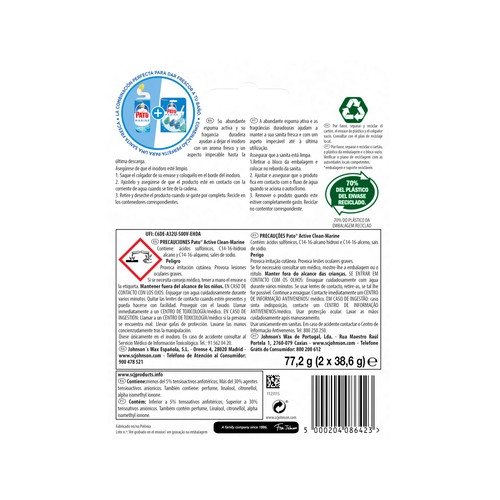 PATO Pastillas WC Active Clean Marine 38,6 gr