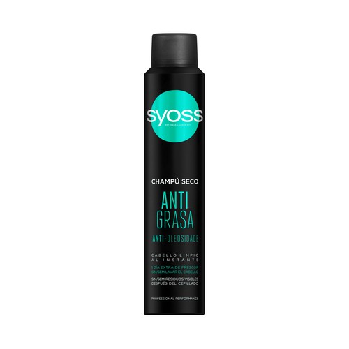 SYOSS Champú seco anti-grasa, para un cabello limpio al instante 200 ml.