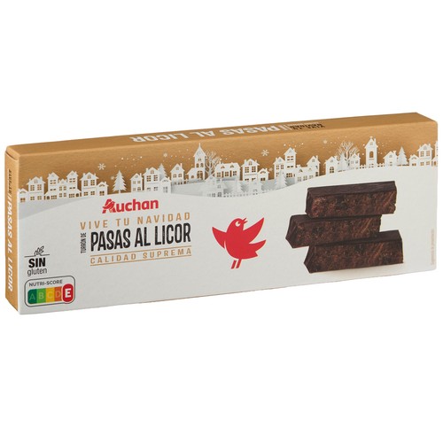 PRODUCTO ALCAMPO Turrón praliné con pasas y licor 150gr