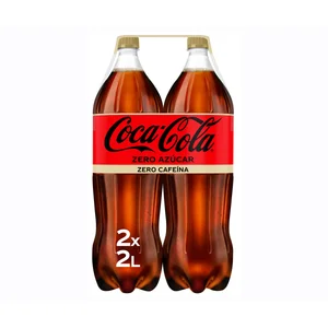 COCA COLA ZERO azúcar ZERO cafeína Refresco de cola pack de botella 2X2 l.