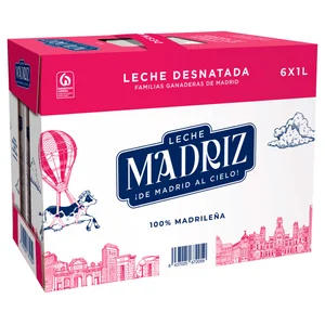 MADRIZ Leche de vaca desnatada de origen 100% madrileña 6x1 l.