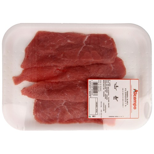 Filetes de espaldilla de 1ª B de ternera blanca
