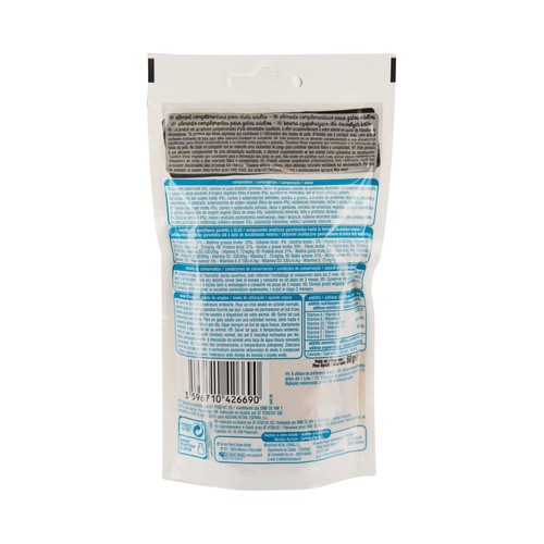 PRODUCTO ALCAMPO Snack premium para gatos adultos con control de bolas de pelo EXPERT 60 g.