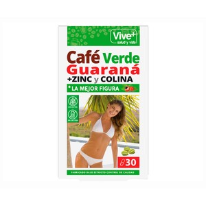 VIVE+ SALUD Y VIDA Café verde, zinc + colina 30 cap.