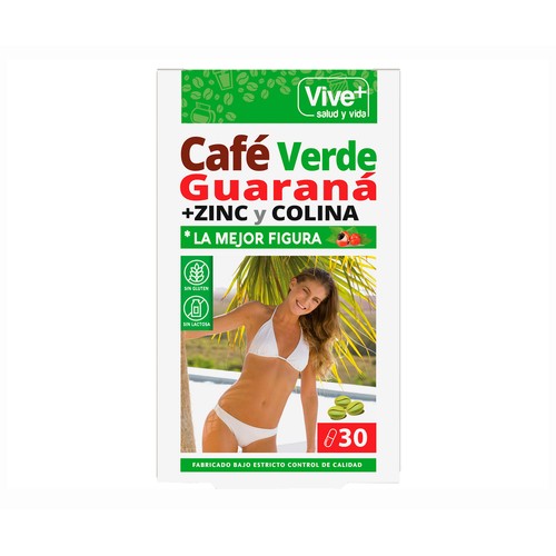 VIVE+ SALUD Y VIDA Café verde, zinc + colina 30 cap.