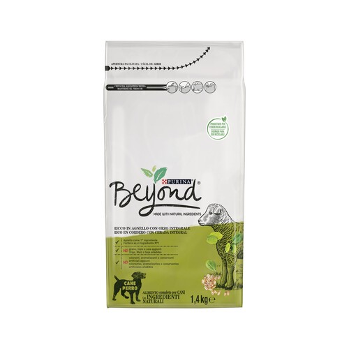 Comida para perros a base de ingredientes naturales con sabor a cordero PURINA BEYOND 1,4 kg.