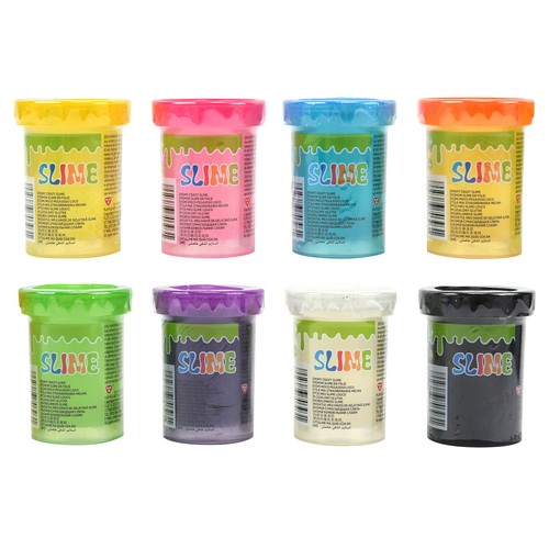 Surtido de botes de slime de colores neon, 100g. ONE TWO FUN ALCAMPO.