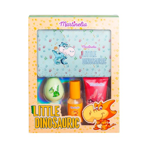 MARTINELIA Little dinosauric Neceser infantil con productos para el cuidado y la higiene corporal.