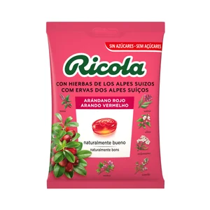 RICOLA Caramelos de arándanos rojos con hierbas de los Alpes suizos 70 g.