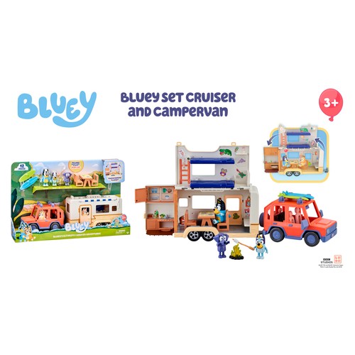 BLUEY Set Cruiser + Campervan +3 Años