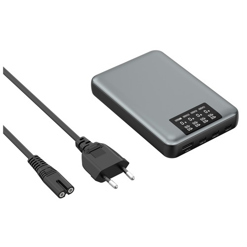 Estación de carga QILIVE universal 600215227, 100W, 3USB-C + 1USB-A