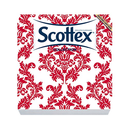 SCOTTEX Collection Servilletas de papel (2 capas) desechables de 33 x 33 cm., con estampado 50 uds.