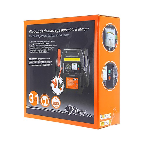 Arrancador batería portátil de 800A, 12A/H, 12V,  XLPT Booster 800 A.