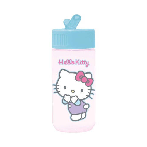 Botella infantil 0.45L plástico, licencia Hello Kitty para agua. ACTUEL