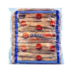 GALLEGO PEREIRA Calamar patagónico (12 - 14 cm) entero congelado y envasado al vacio sin agua ni aditivos GALLEGO PEREIRA 500 g.