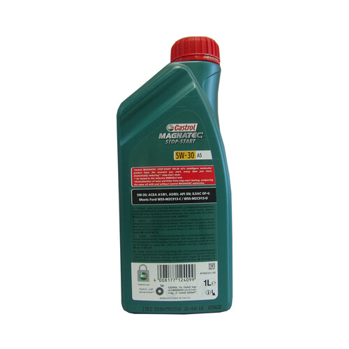 Aceite sintético para vehículos con motores de gasolina o diésel CASTROL Magnatec stop-start 1 litro.