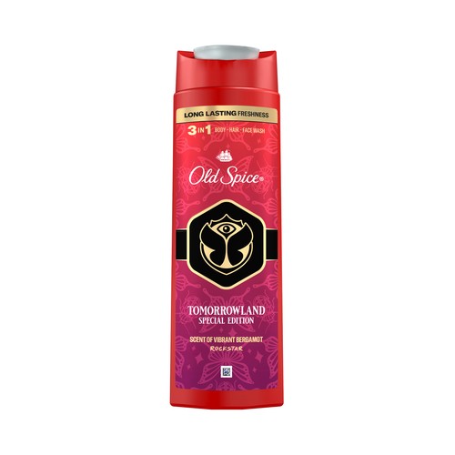 OLD SPICE Tomorrowland Gel 3 en 1 (cuerpo, cabello y cara) con esencia de Bergamota 400 ml.
