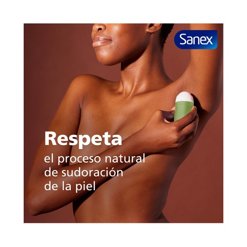 SANEX Mineral protect Desodorante roll on para mujer antitranspirante hasta 48 horas, piel normal 50 ml.