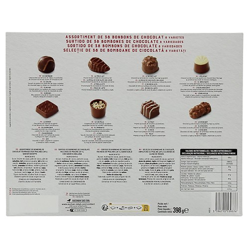 VENDÔME Surtido de bombones de chocolate rellenos de praliné 398 g.