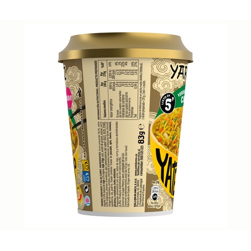 YATEKOMO Yarroz de verduras con salsa curry yatekomo 82 g.