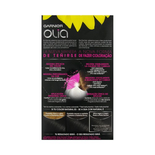 GARNIER Olia Tinte de pelo color negro ebano, tono 1.0.