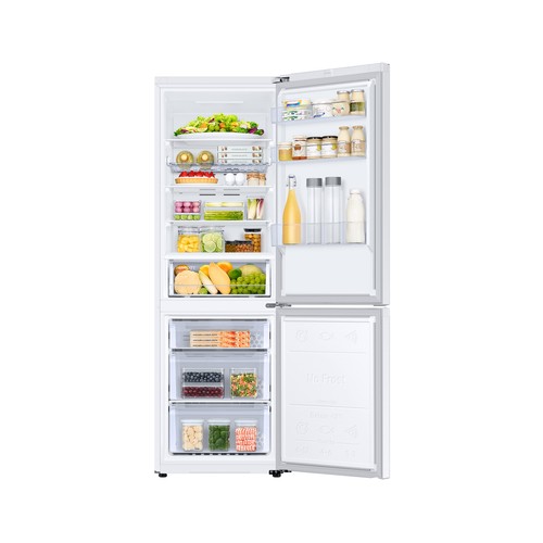 Frigorífico combi 185cm SAMSUNG RB34C672EWW/EF NO FROST, clasificación energética: E, H: 185,3cm, A: 59,5cm, F: 65,8cm, capacidad total: 344L.
