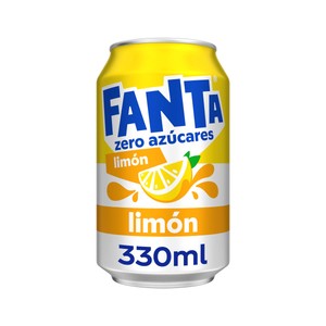 FANTA ZERO Refresco de limón zero Azúcares lata de 330ml