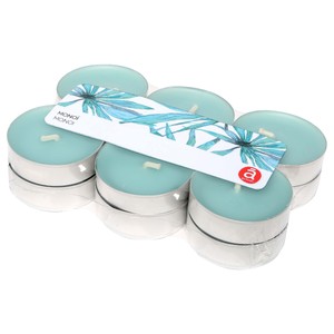 Set 12 tealights perfumadas, aroma monoi