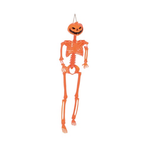 Calabaza 40 cm plástico, colgante decorativa de Halloween. RUBIES