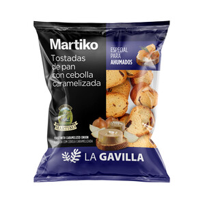 Imagen de LA GAVILLA de Martiko Mini tostadas de pan con cebolla, especiales para ahumados 80 g.